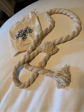 Isabel Marant Ivory Braided Rope Belt with Logo Dust Bag